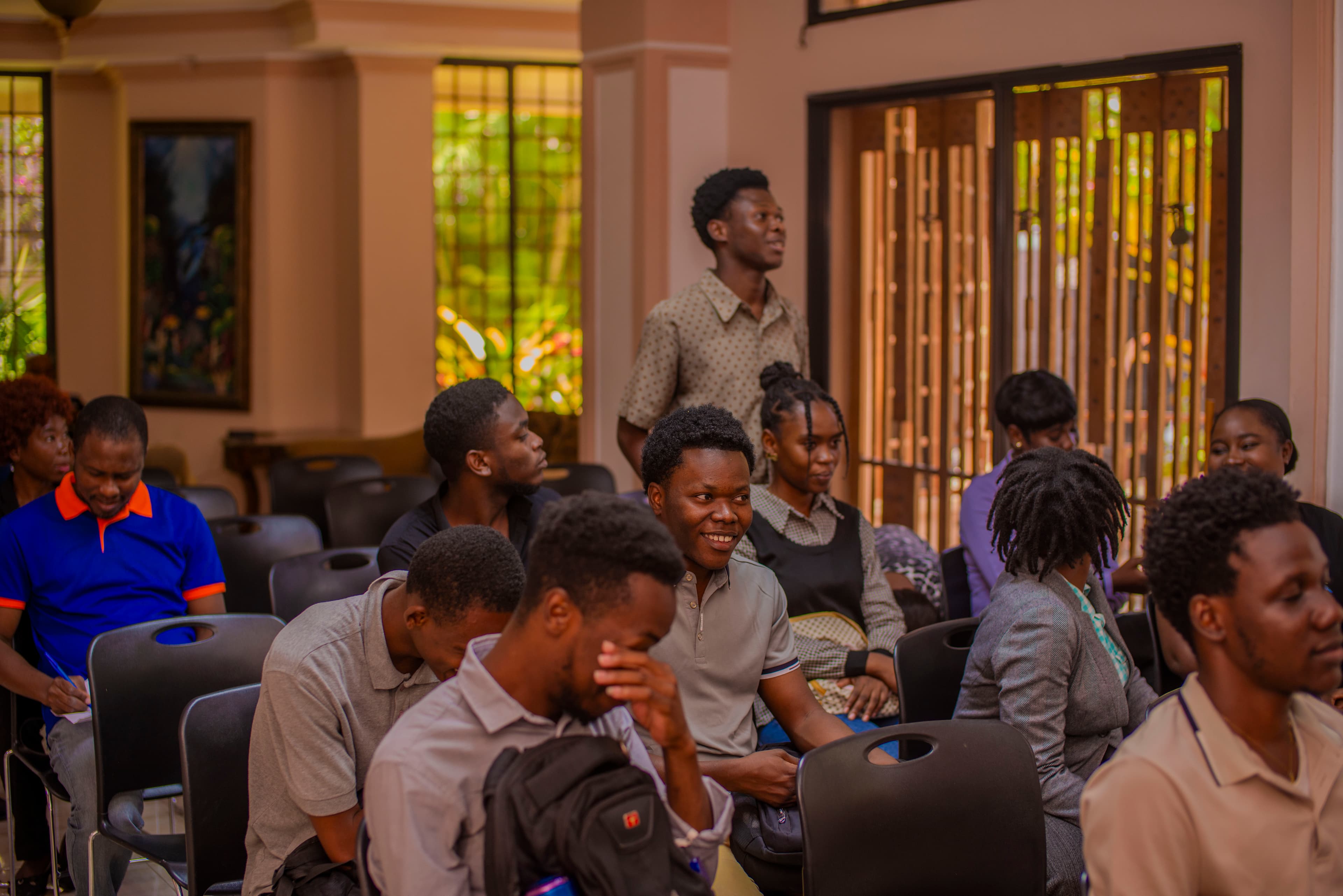 Jeunes en formation en groupe